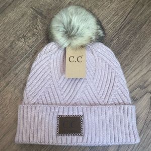 Pink Fur Pom C.C Beanie